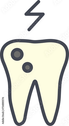 Toothache And Plaque Vector Icon