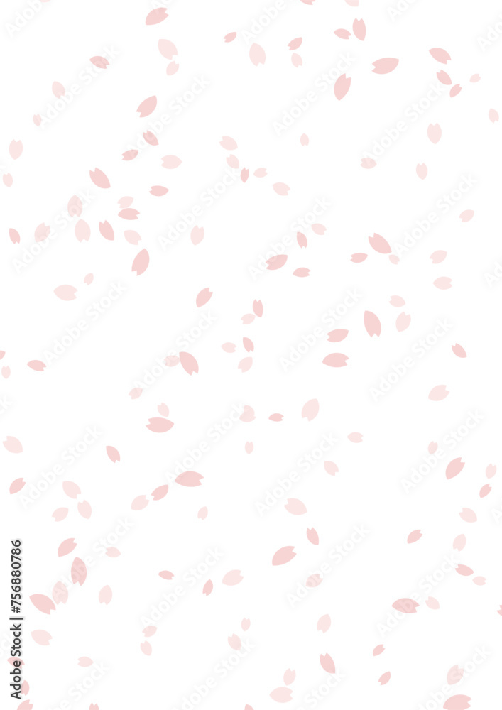 桜吹雪のイラスト