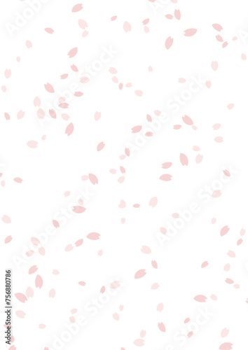 桜吹雪のイラスト