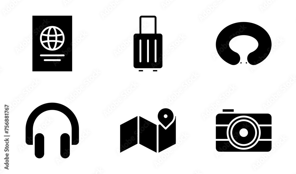 Travel icon symbol vector template collection Travel icon symbol vector template collection