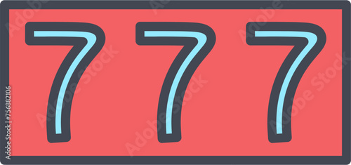 Triple Sevens Vector Icon