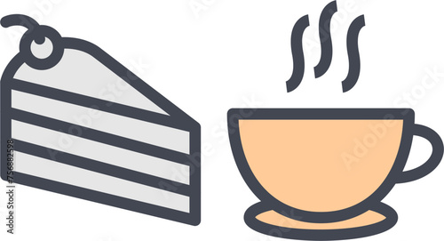 Coffee Served Vector Icon