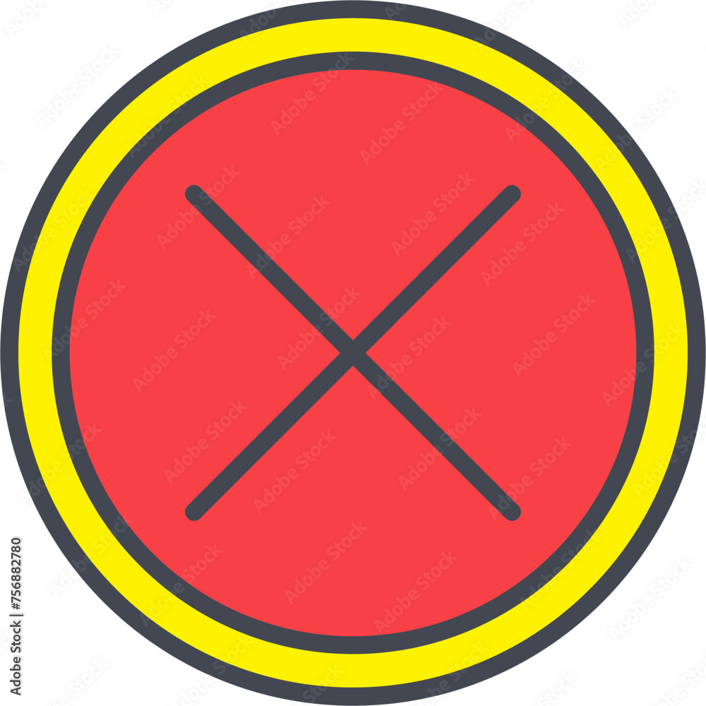 Do Not Cross Vector Icon Do Not Cross Vector Icon