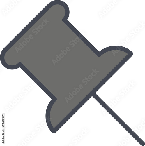 Push Pin Vector Icon