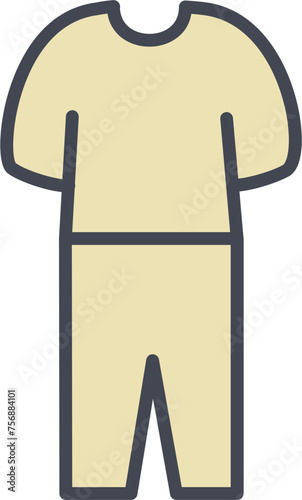 Pyjamas Suit Vector Icon