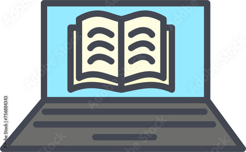 Online Books Vector Icon