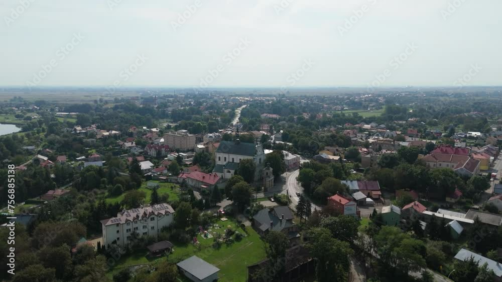 Beautiful Landscape Downtown Church Radymno Aerial View Poland Beautiful Landscape Downtown Church Radymno Aerial View Poland