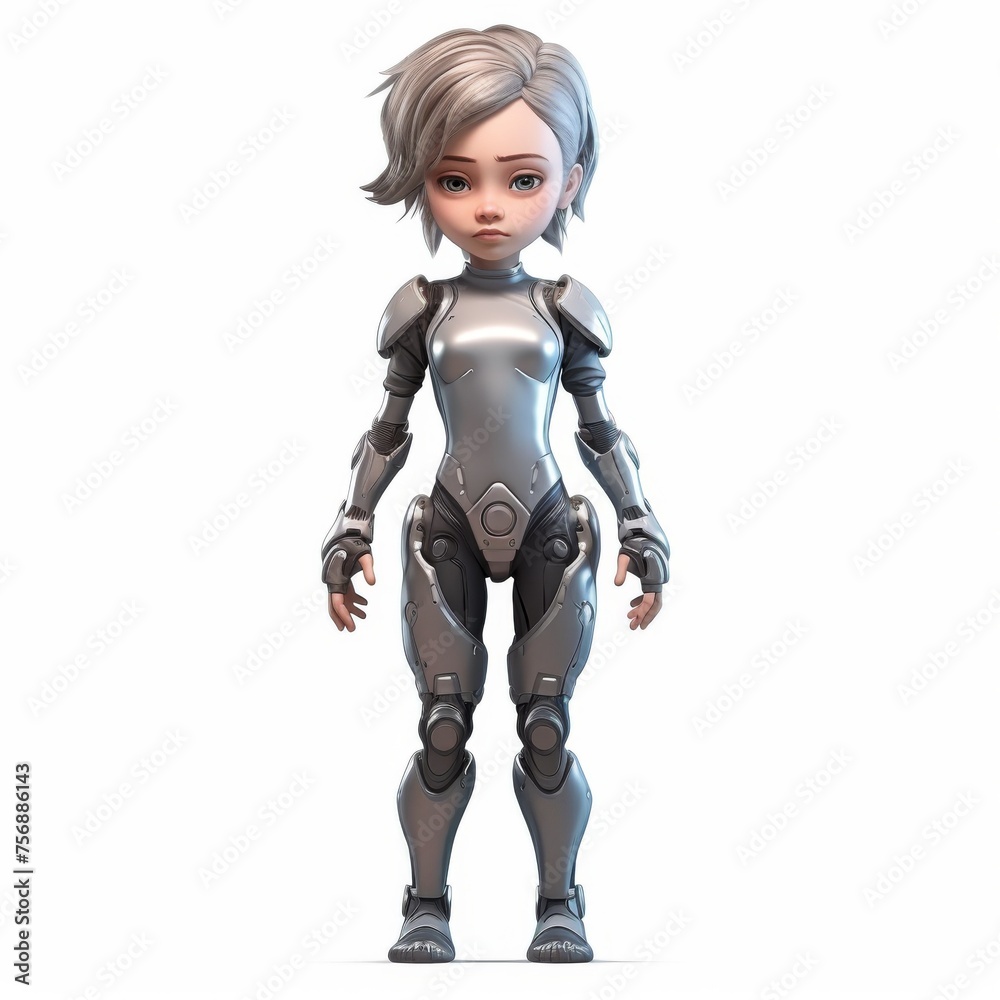 Game Character concept art isolated white background Game Character concept art isolated white background