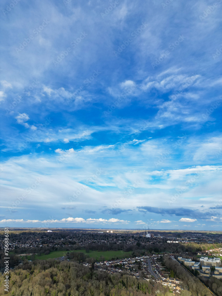 Obraz premium Aerial View Watford City of England