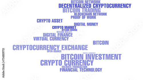 Money in crypto market digital money  cryptocurrency  and bitcoin investment on white background