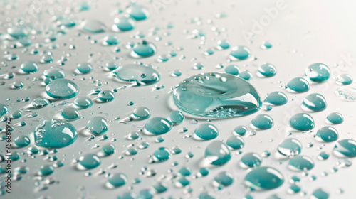 A spilled liquid on a hydrophobic surface forms into beads that can be easily wiped away leaving behind a clean and dry surface.