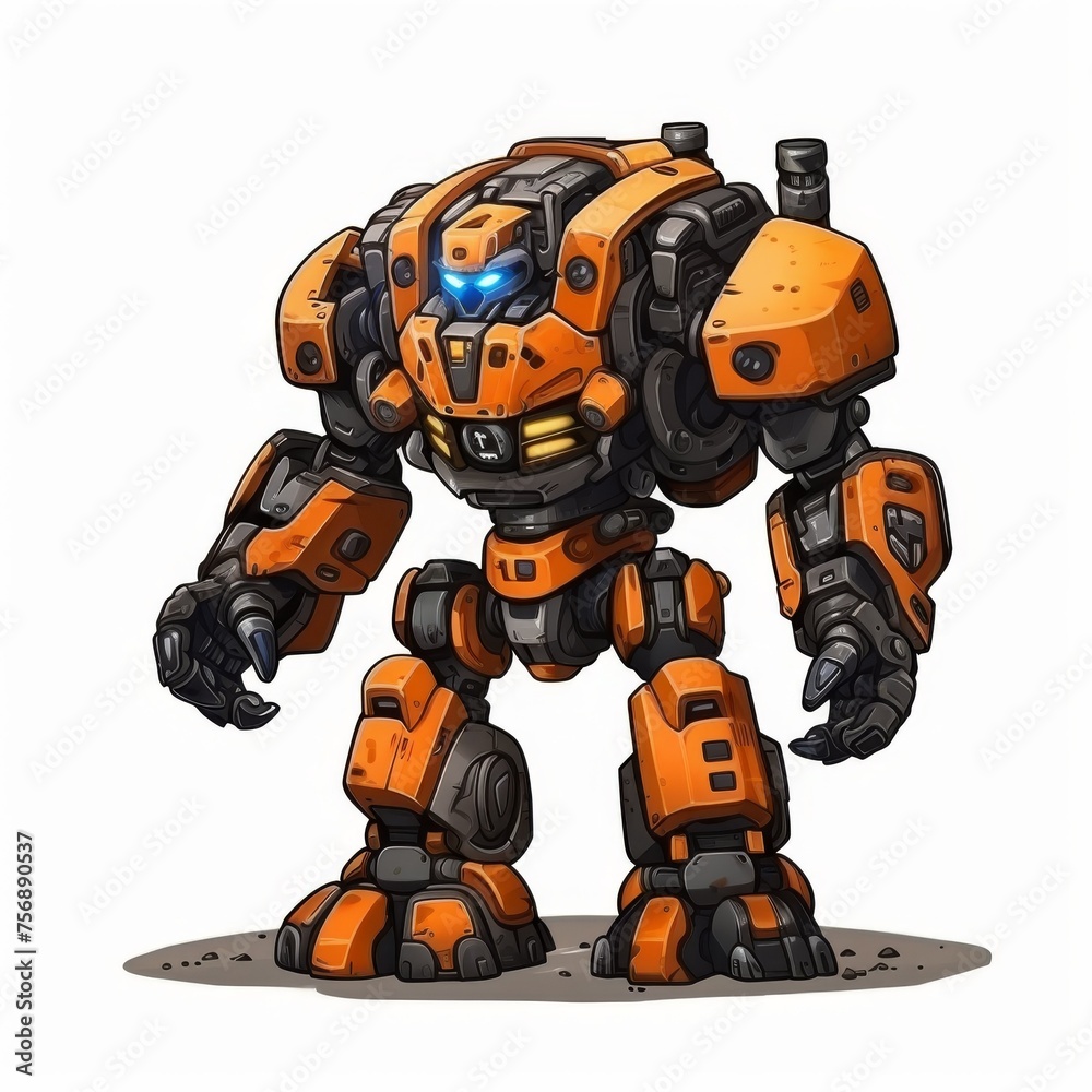 Game Character concept art isolated white background Game Character concept art isolated white background