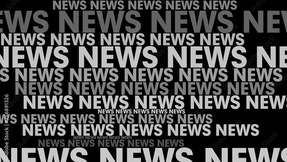 Obraz premium Black background with news text breaking story, global headline, worldwide network and current affairs