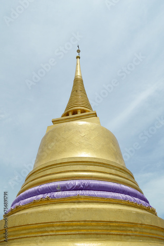 Gold Chedi at Wat Saket in Bangkok  Thailand