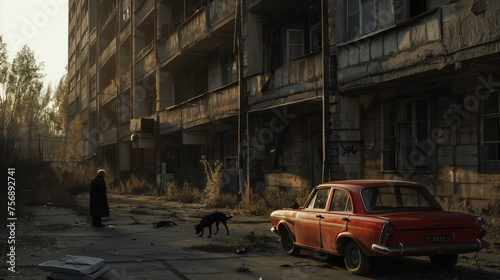 Sunset at Abandoned Soviet Complex