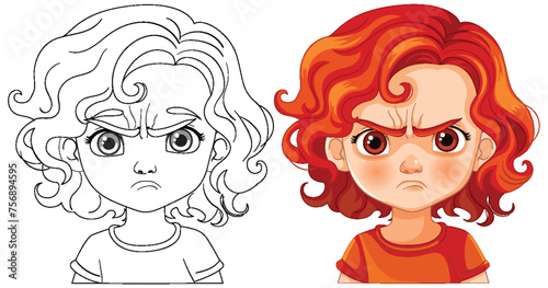 Two cartoon characters showing frustration and anger