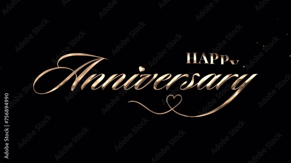 Happy anniversary text animation. Animated text Animated text with ...