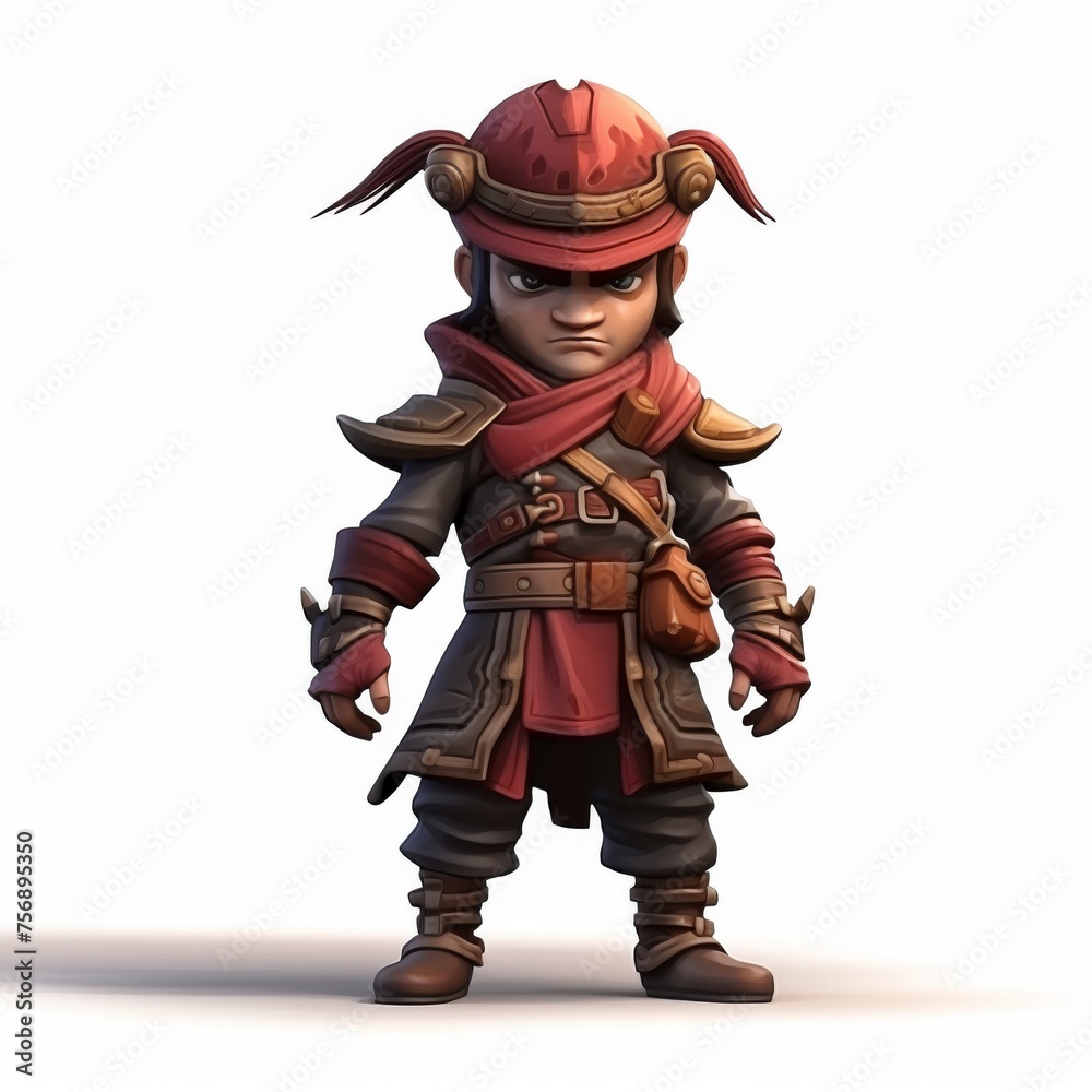 Game Character concept art isolated white background Game Character concept art isolated white background