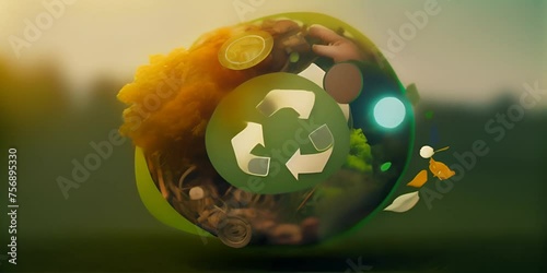 pollution and waste eliminate possible much as products and materials existing recycling and renovating repairing reusing sharing concept economy circular photo