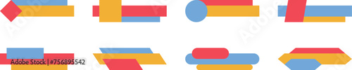 lower third broadcasting icon set. simple and modern vector. design can be edited