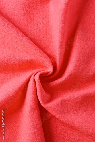 red color of fabric textile texture, abstract image for fashion cloth design background