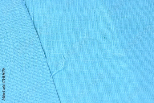 light blue hemp viscose natural fabric cloth color, sackcloth rough texture of textile fashion abstract background