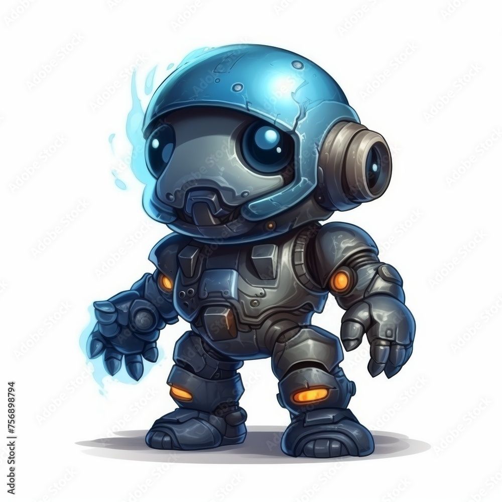 Game Character concept art isolated white background Game Character concept art isolated white background