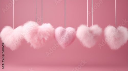 love, fluffy, shape, pink, background, cute, romantic, decoration, soft, heart, pastel, whimsical, adorable, valentine's, sweet, cozy, decor, girly, delicate, charming, romance, lovely photo