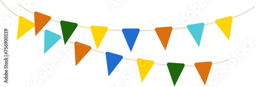 Colorful party flags