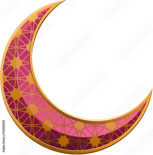Fuchsia decorative crescent