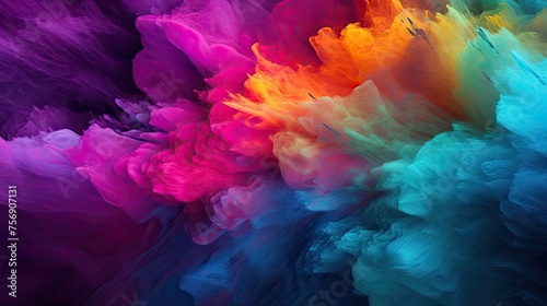 Neon colors powder texture background © Ai Expert