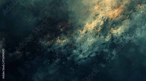 Mysterious and Moody Abstract Background Illuminated by Subtle Golden Light