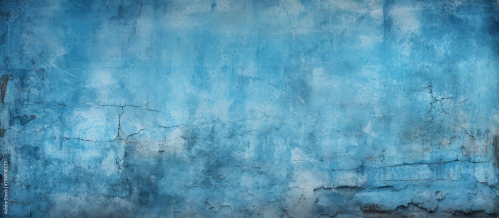 Grunge blue background of a wall