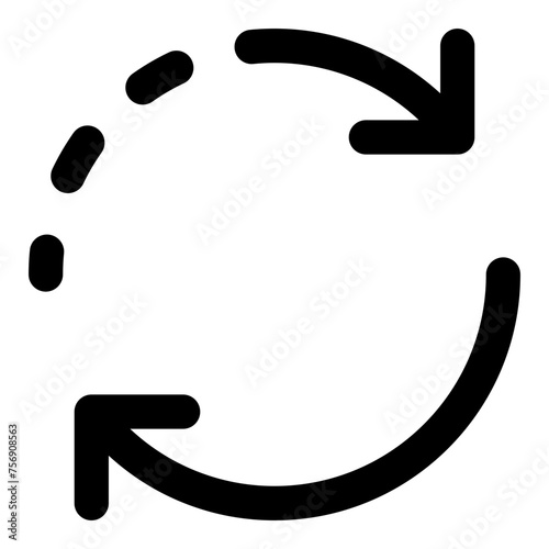Refresh Arrow with Dash Icon