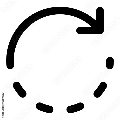 Reload Arrow with Dash Icon