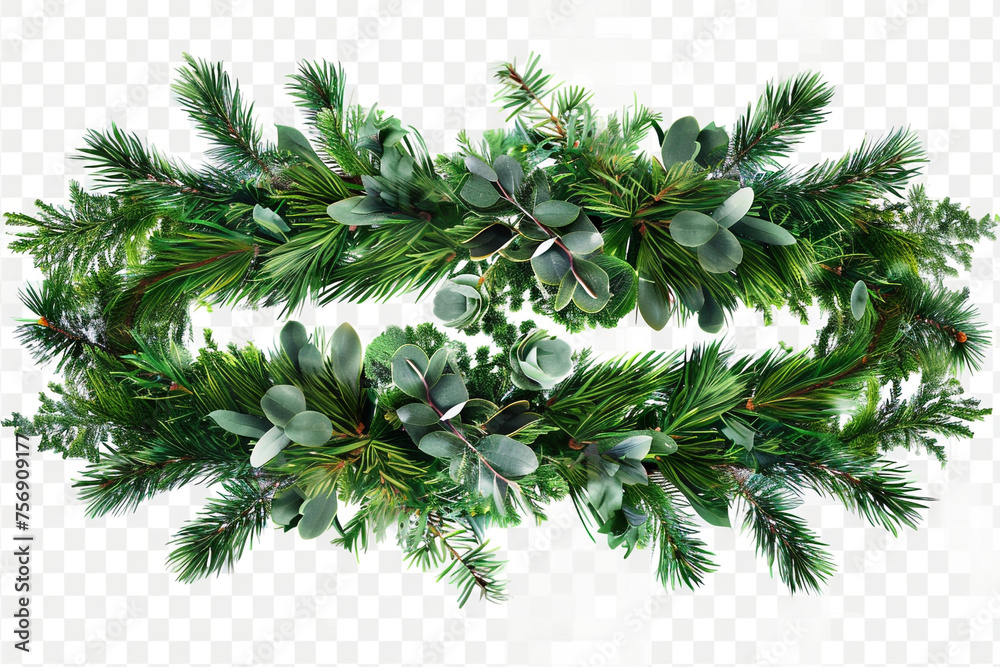 christmas tree branch design on a transparent background christmas tree branch design on a transparent background