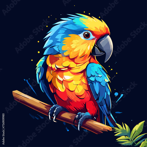 Colourful exotic parrot