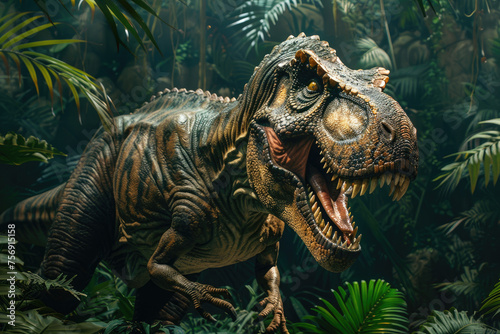 Wild Tyrannosaurus Rex in the jungle © Kien