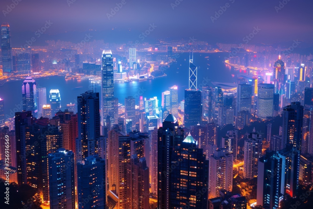 The mesmerizing city skyline of Hong Kong