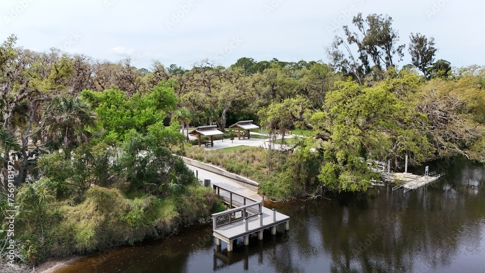 park fishing from drone 