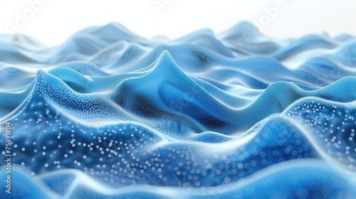 Abstract 3-dimensional digital wave pattern background © Sanuar_husen