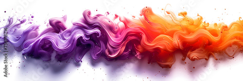 Bright neon orange and purple color smudges on a blank canvas.