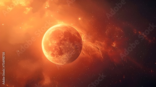 planet in space, global war...