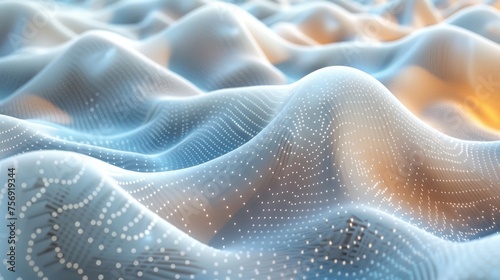 Abstract 3-dimensional digital wave pattern background