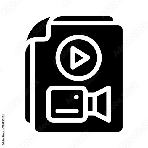 video camera glyph icon