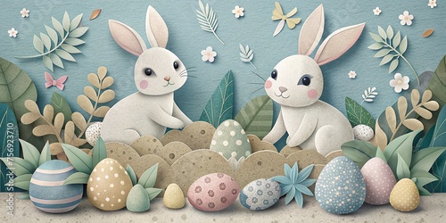 Playful Bunnies and Distinctively Patterned Eggs for the Coming of Spring