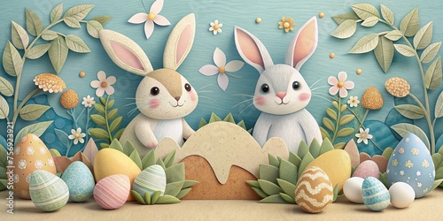 A Bundle of Bunnies and Lovingly Shaded Eggs for Celebrating Spring