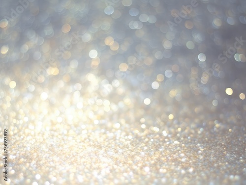 Abstract glitter lights background silver and white shimmer