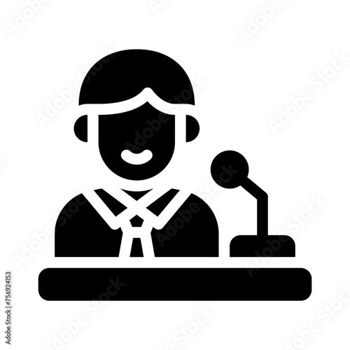 politician glyph icon
