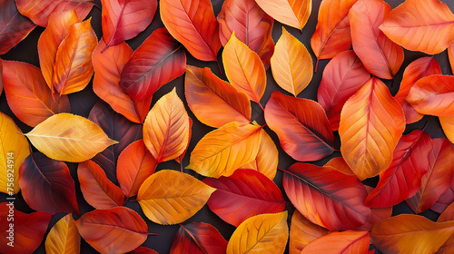 Red and orange Leaves in autumn wallpaper.